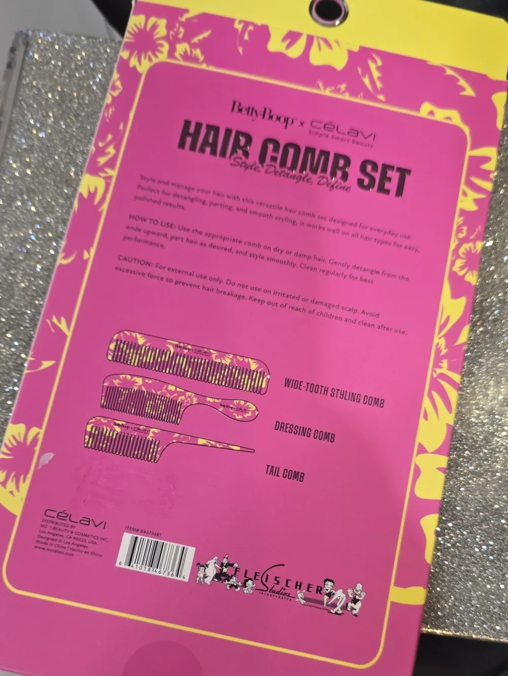 Célavi X Betty Boop 3-Piece Hair Comb Set